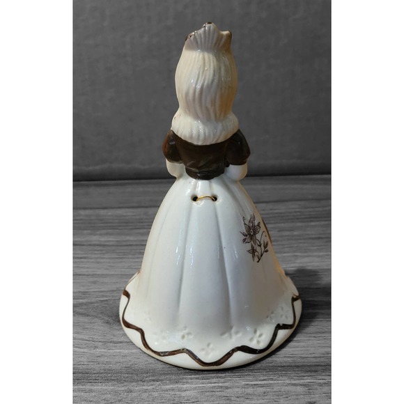 Vintage Girl Figurine Hand Bell - Picture 5 of 8
